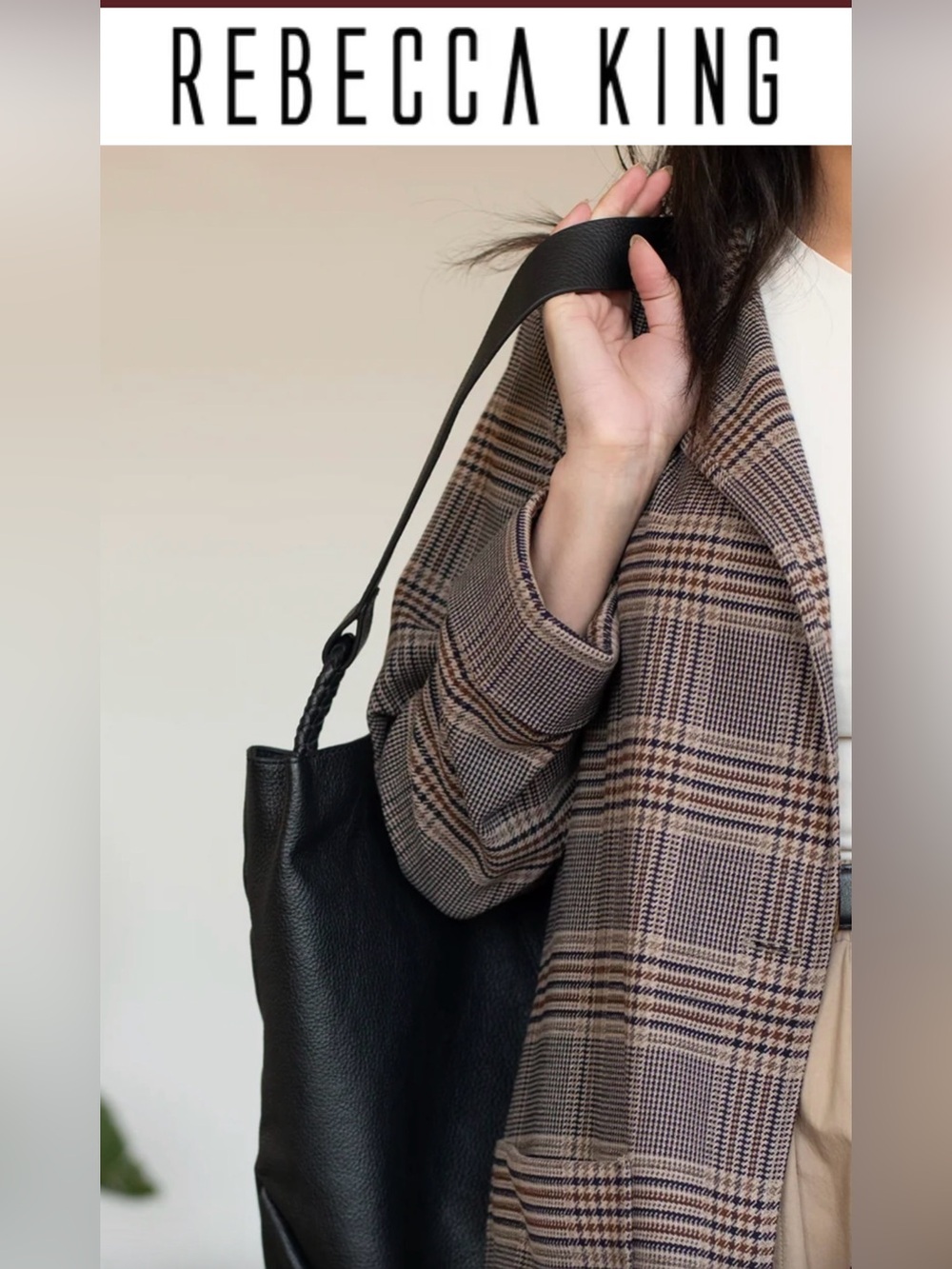 Rebecca King Kensington Plaid Coat S - Picture 2 of 8